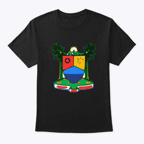 Lagos Flag Decal Black T-Shirt Front