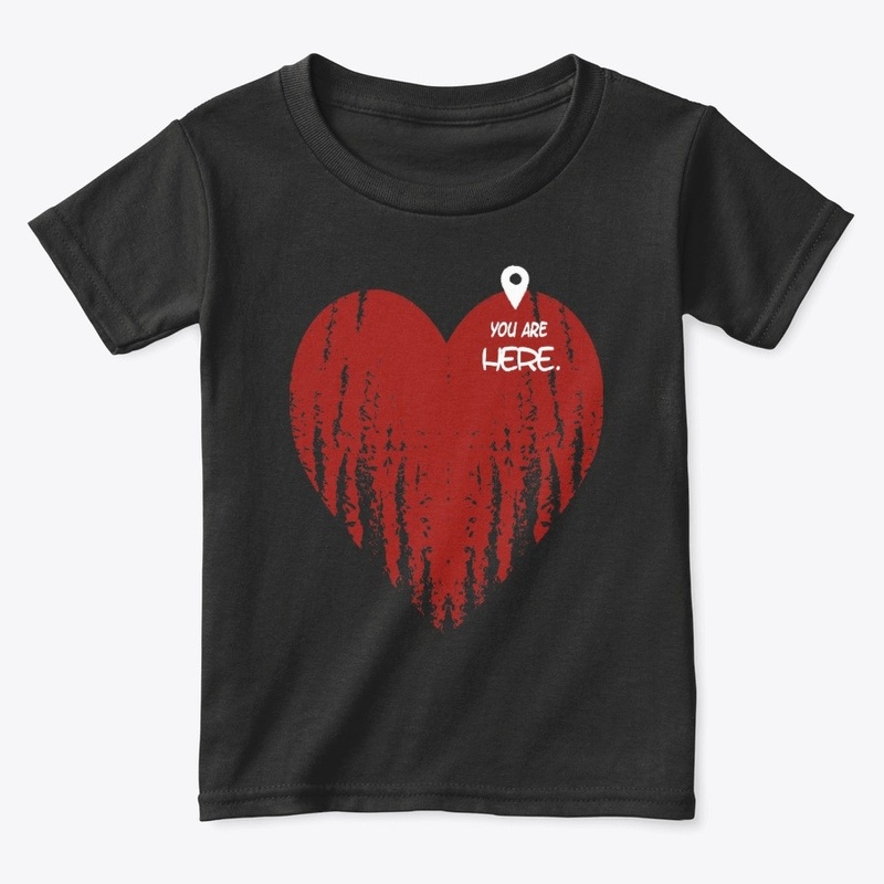 You Are Here Cute Red Heart Gift