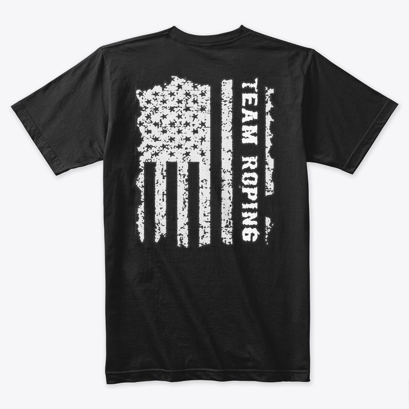 American Team Roping Flag Tshirt