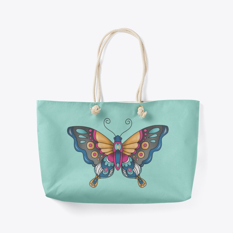 Butterfly Retro tote
