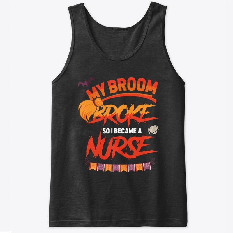 Nurse Halloween witch broom Slim Fit 