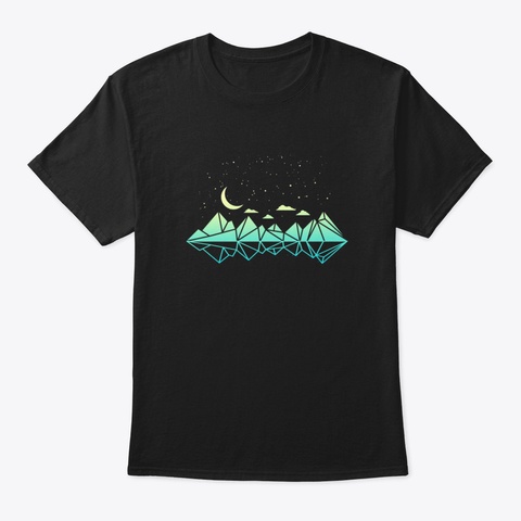 Hiking Trails Polygon Gift I Geometric H Black T-Shirt Front