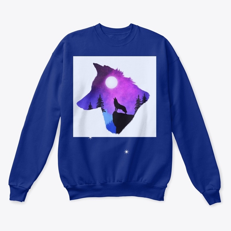 Wolf and the moon