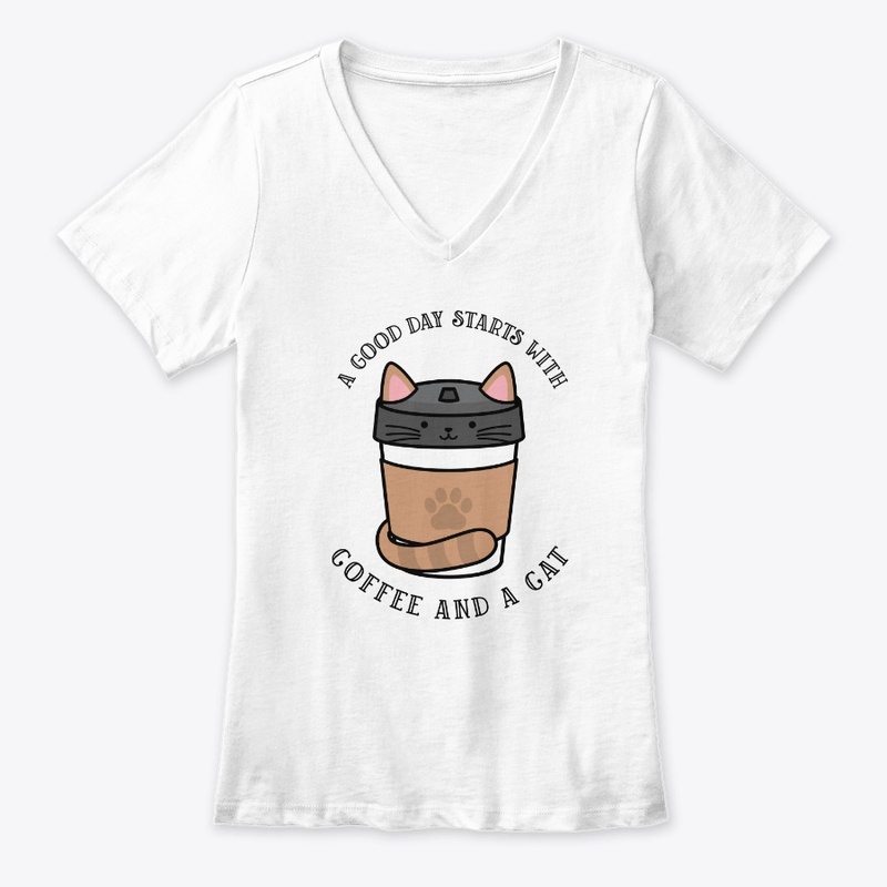 A good day starts with coffee and a cat