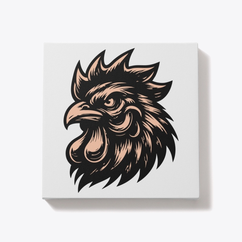 Bold Angry Chicken Illustration