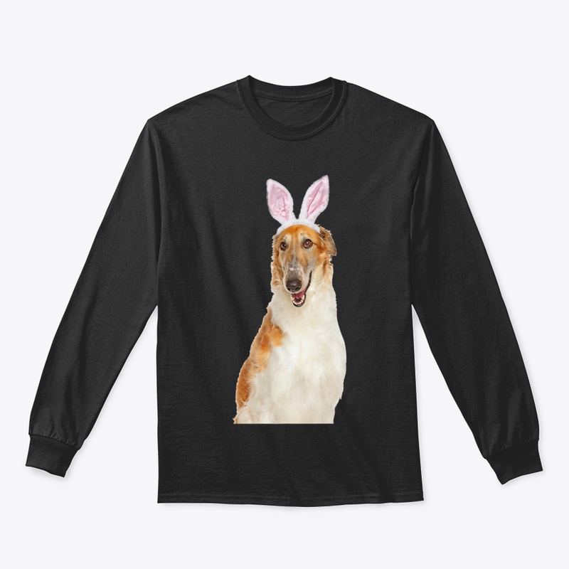 Borzoi Wearing Easter Bunny Ears Dog Pre