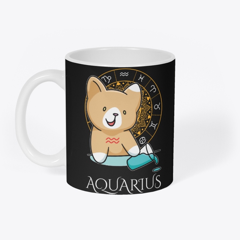 Aquarius Zodiac Black T-Shirt