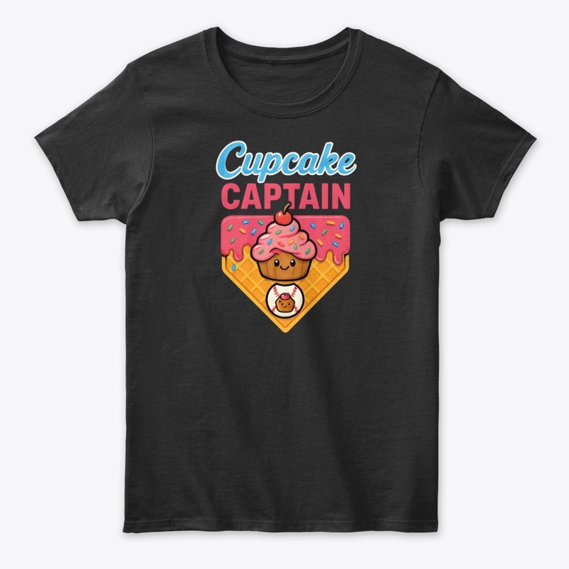 Cute Cupcake Baseball Graphic Shirt
