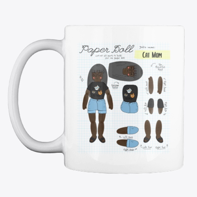 Cat Mom Paper Doll Design 1 | Cat Tee