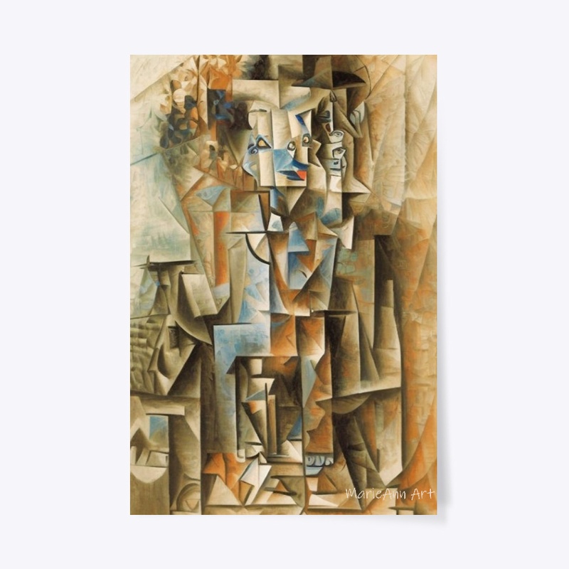 Man with a guitar, art by MarieAnn