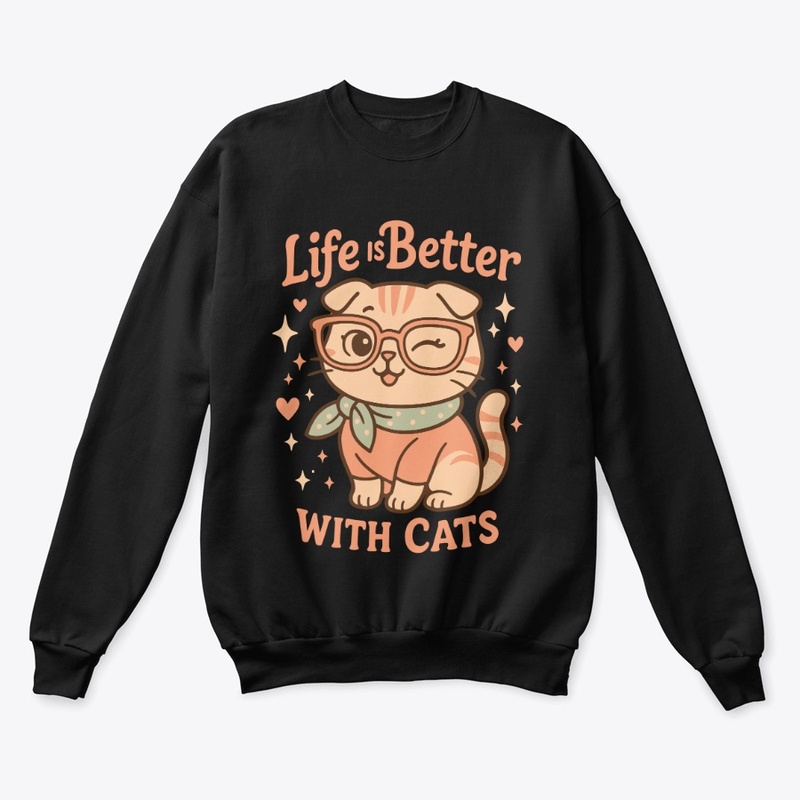 Life Is Better With Cats Glasses – Cute
