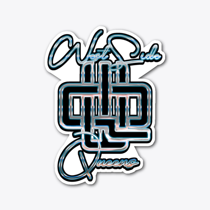 WSQ ICONIC BLUE CHROME LOGO STICKER