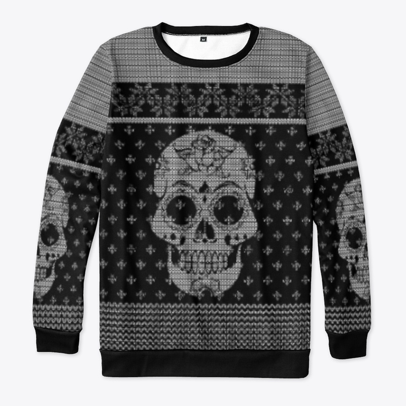 Ugly Christmas Sweater Skull