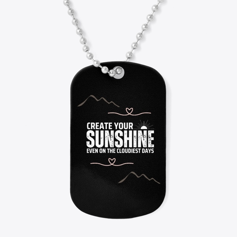 "Sunshine Slogan Hoodie & Dog Tag Set"