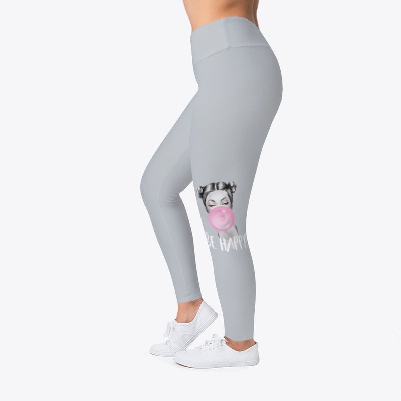 Be Happy Premium Hoodie - White Letters