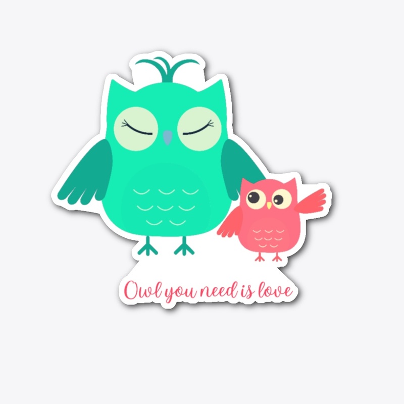 Owl you need is LOOVE (teal/pink)