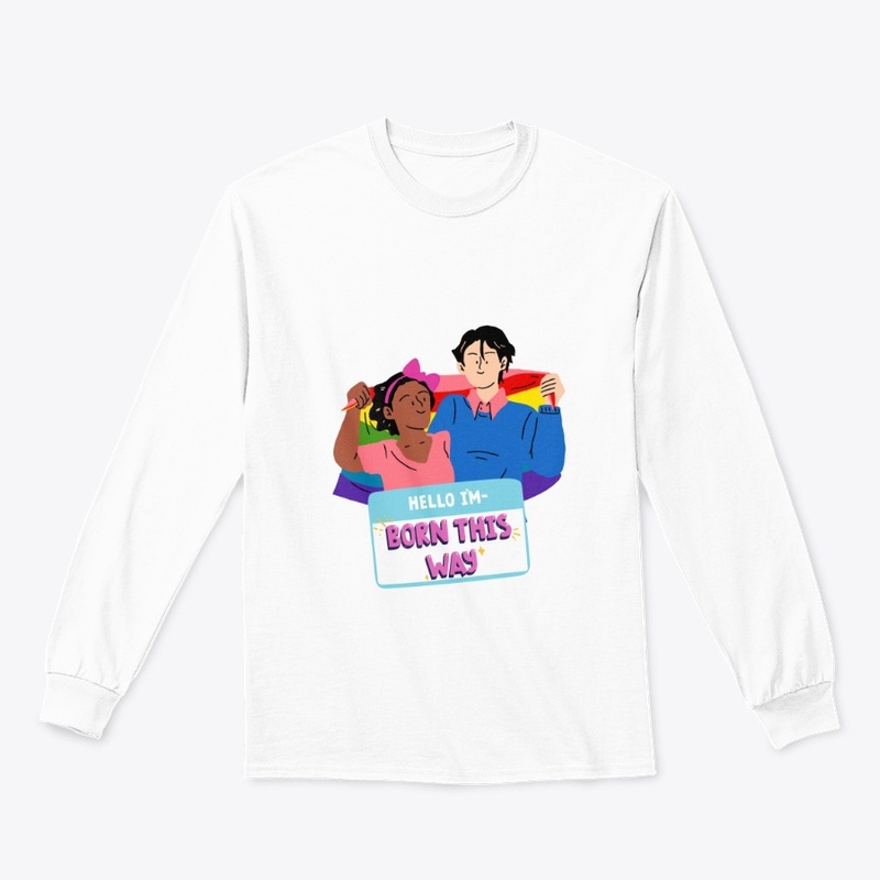 born this way printed t-shirt