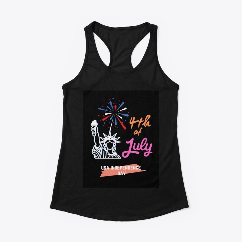 "USA Independence Day" Black T-shirt