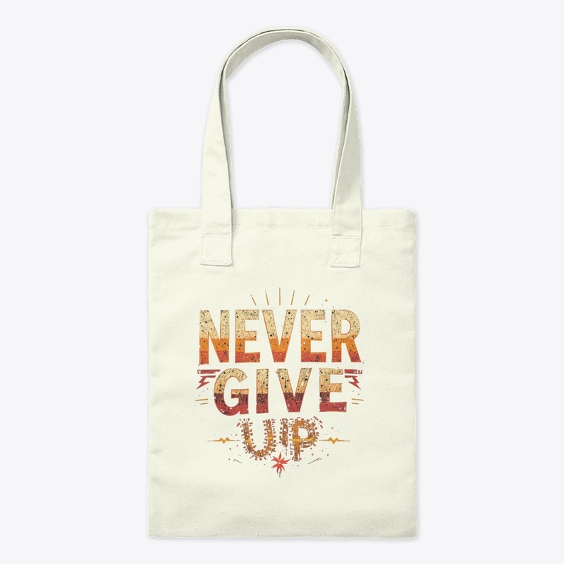 ‘NEVER GIVE UP’ vintage-style t-shirt