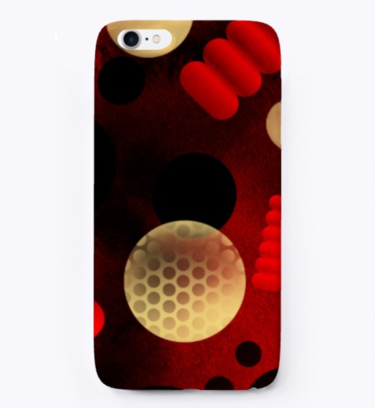 Bright Red Yellow Abstract Design 