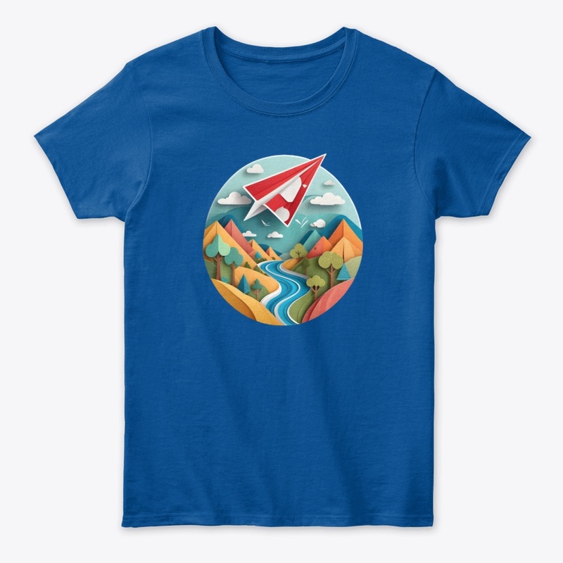 Patchwork Paper Plane Art Sticker.