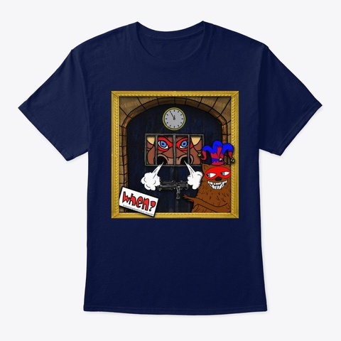 Bearebleguy123 Does Not Let The Bull Out Navy T-Shirt Front