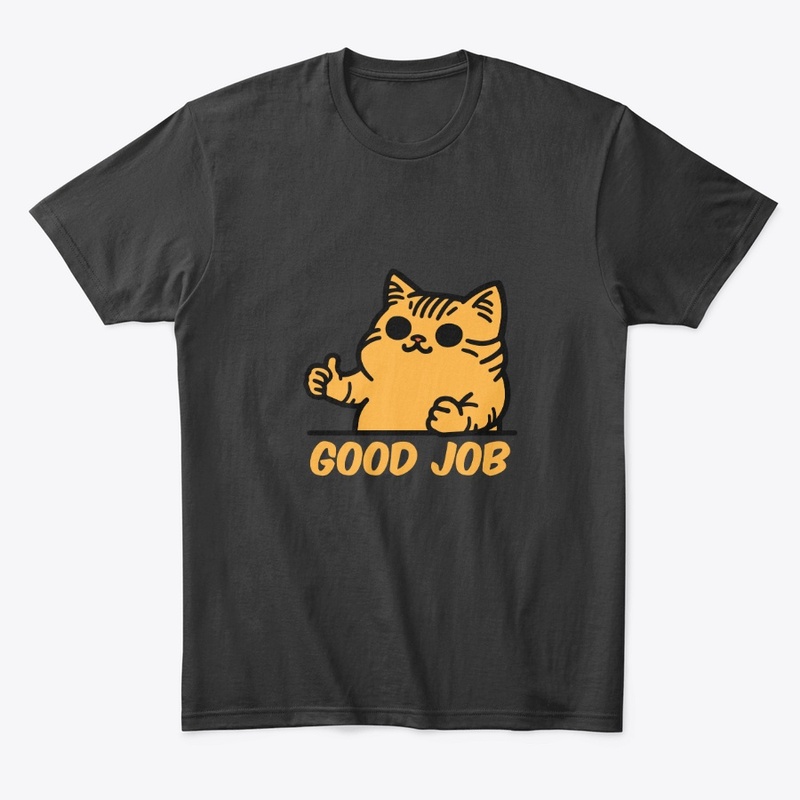 Cheerful Cat Thumbs Up Good Job