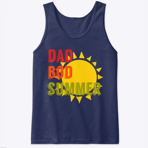 Dad Bod Summer Navy T-Shirt Front