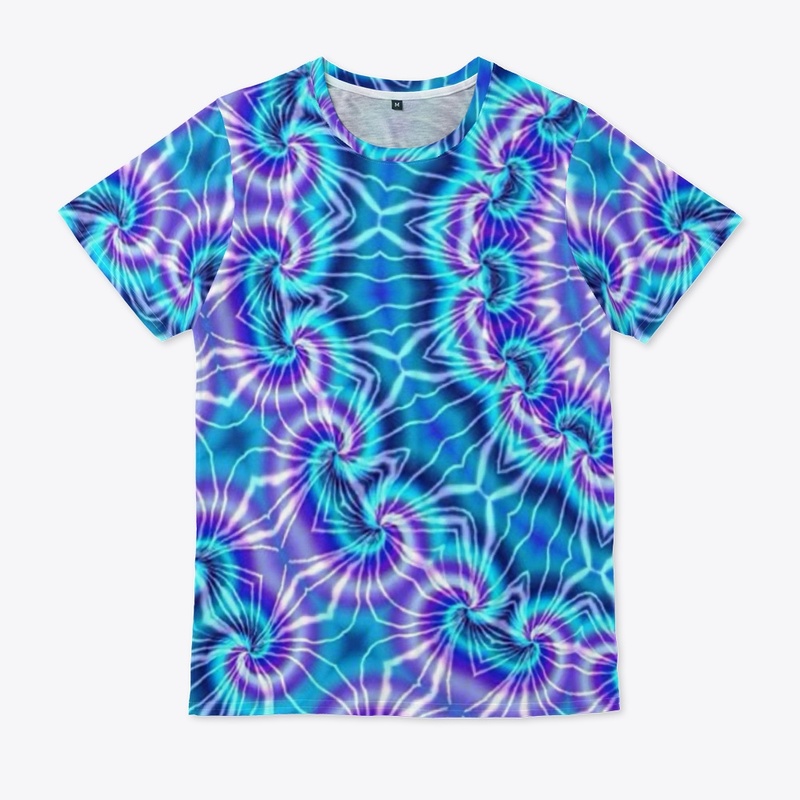 Blue and Purple Tie Die Kaleidoscope