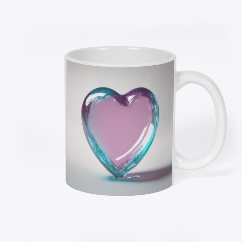 glass heart mug 46-14