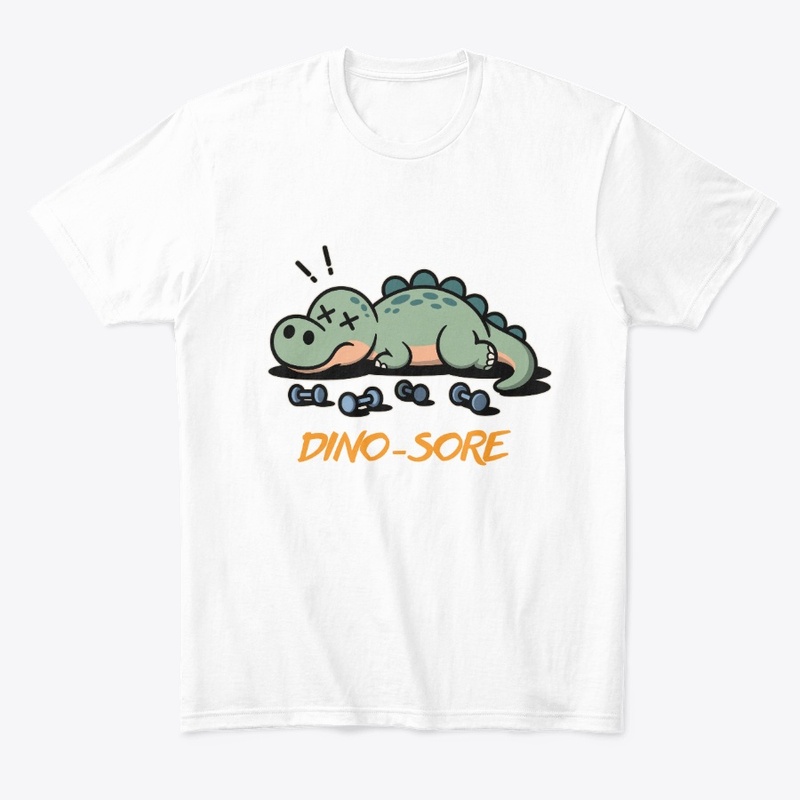 Dino-Sore Funny Tired Gym Dinosaur
