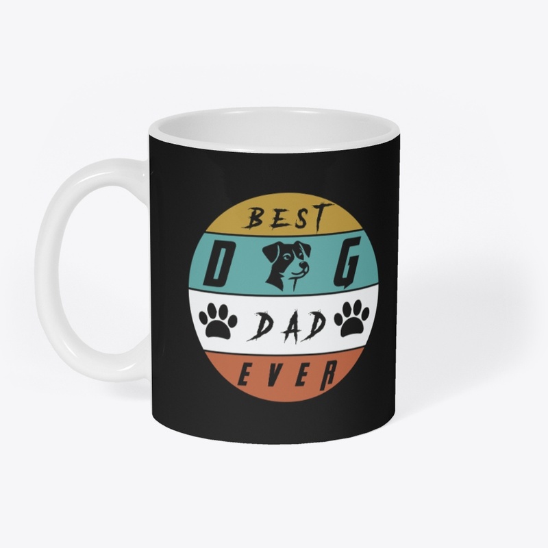 Best Dog Dad Ever Vintage T-Shirt Design