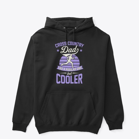 Cross Country Dad Like A Regular Black T-Shirt Front