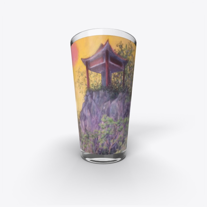 Japanese Style House And Flowers
