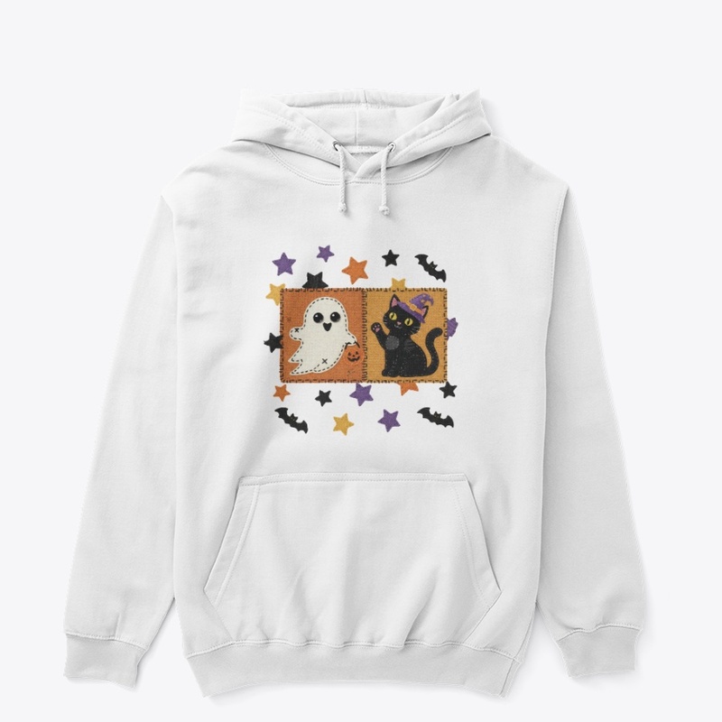 Ghost & Witch Cat Halloween