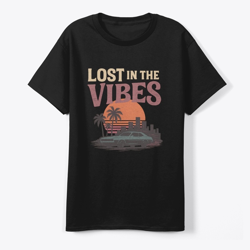 Lost in the Vibes Retro Sunset Tee