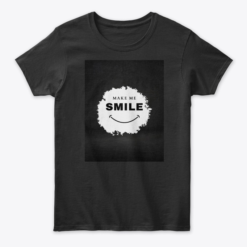 White Simple Make Me Smile T Shirt