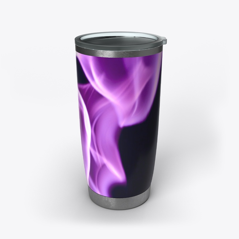 Purple Flame on Black Background