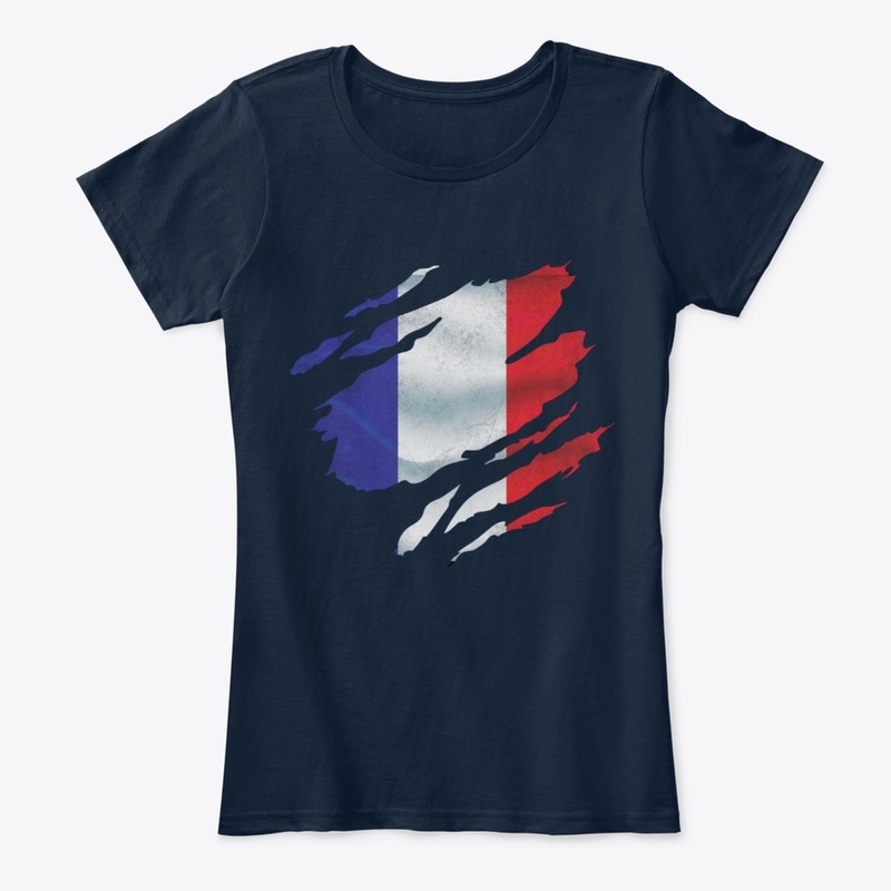 France Ripped Flag