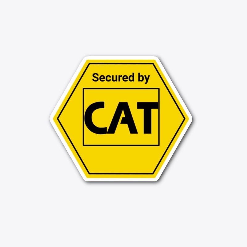 Secured by cat yellow