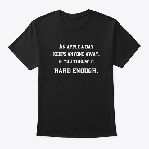 An Apple A Day Txaei Black T-Shirt Front