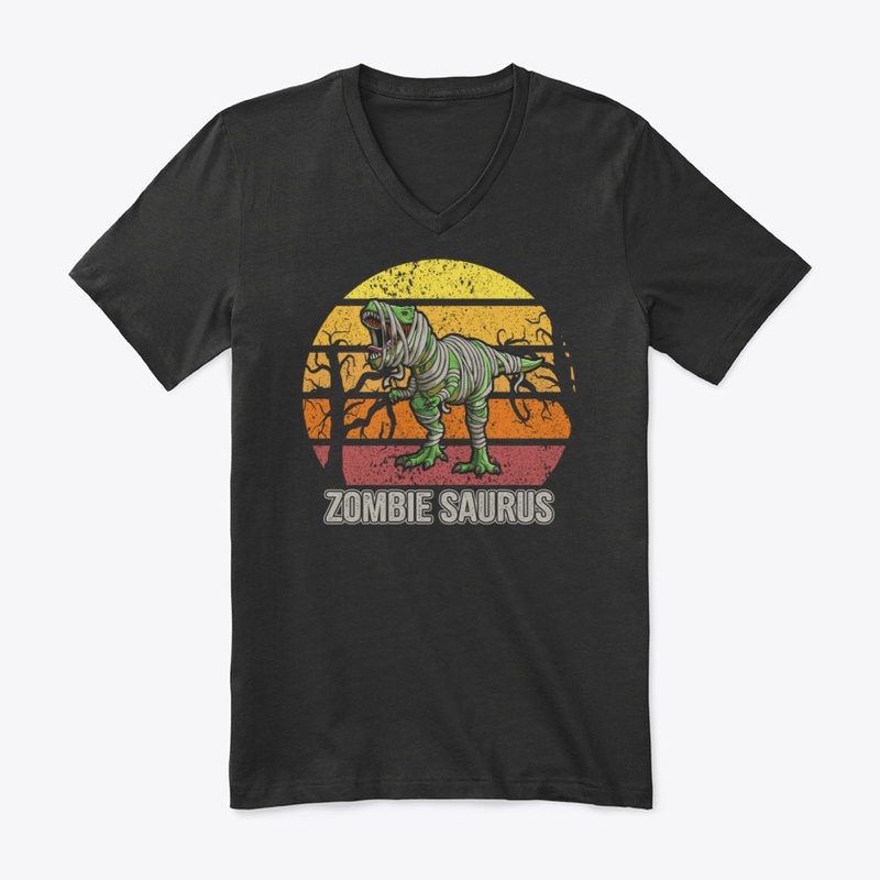 Zombie Saurus Halloween Dinosaur T Rex