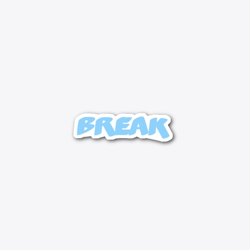 Break die cut sticker