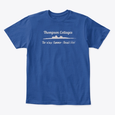 Kid's Thompson Cottages Tee Deep Royal  Kaos Front