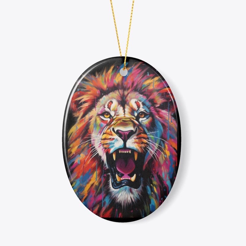 angry lion