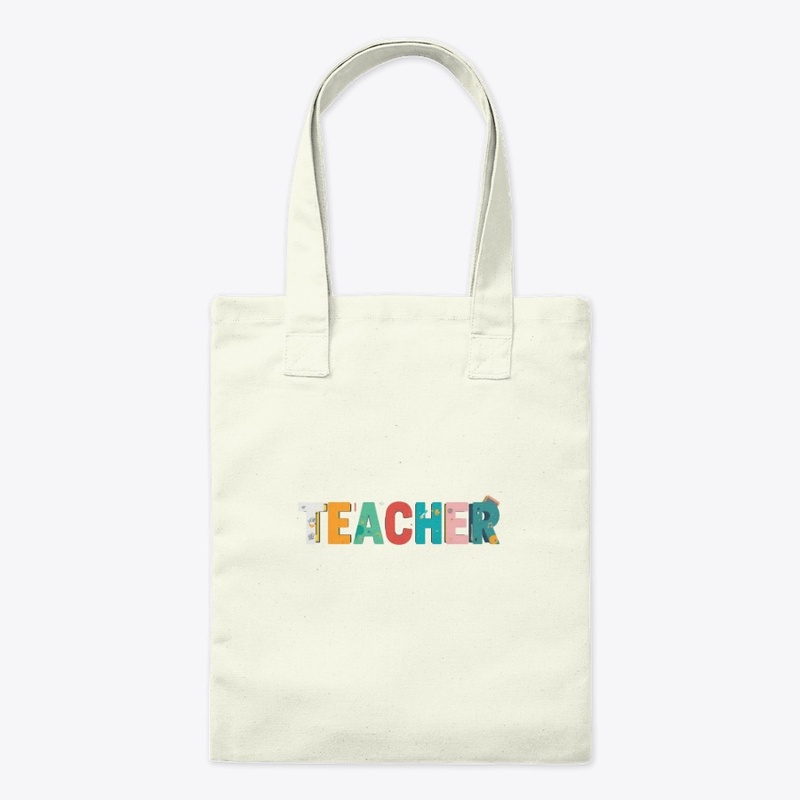 Teacher – Bold Colorful Letters Tee