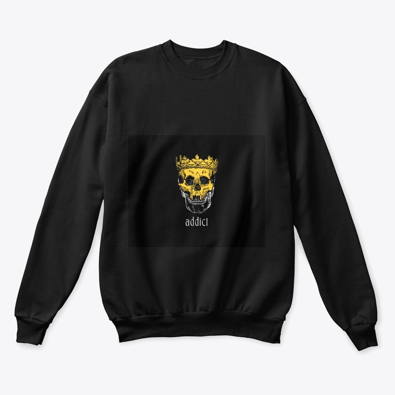 addict gold skull 