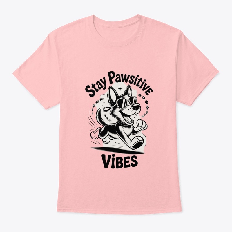Retro German Shepherd Stay Pawsitive Tee