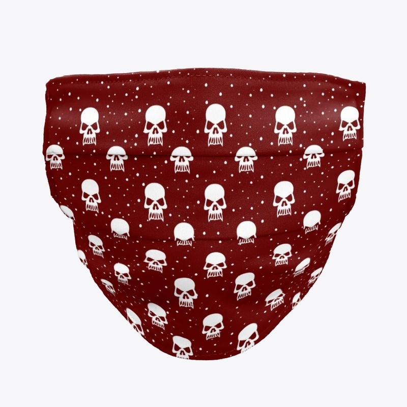 Christmas Skull Print Neck Gaiter