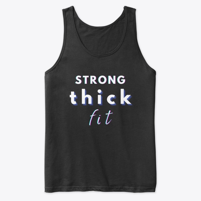 strong, thick, fit (blue shadow)